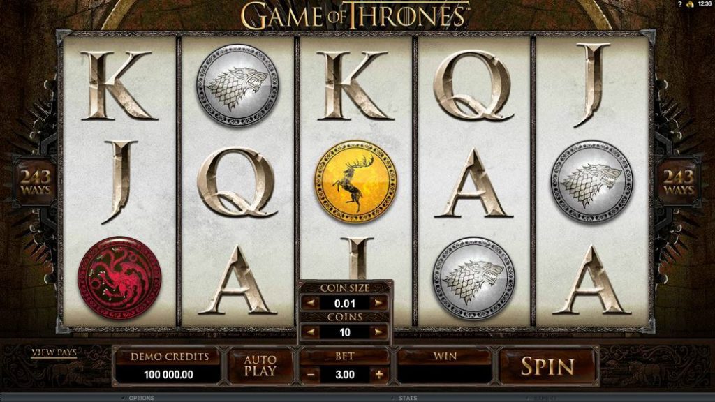 game of thrones slot